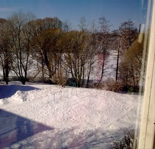 На ветках деревьев тоже снега полно, не видно просто...